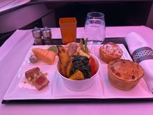 Brunch Platter -  The Lamb rogan josh pie and Tuna Tataki was 5/5, Omelette average 3/5, pulled beef sandwich cold and inedible 0/5 