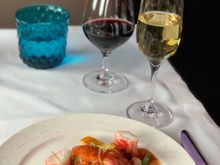 Glazed lobster and king crab with ponzu dressing. Absolutely divinely delicious with the right tartness and firmness. 