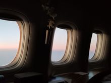 Wide angle sunset view