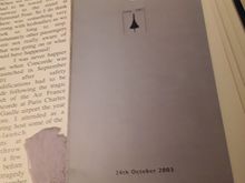 The very last flown Concorde Menu