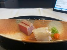 I tore halfway through the sashimi course before remembering to take a photo (oops)