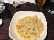 For our main, we split the Mountain Man Mac and Cheese.  It was delicious despite too much green chile.