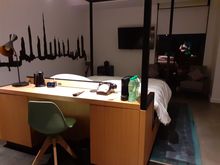 Rm 125 ( hanging area behind me) more coffee/tea in the storage area to the right of the chair