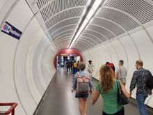 The long walk from the subway station (Sudtiroler Platz) to Wien Hauptbahnhof