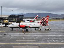 My first view of the Saab 340 I'd shortly be flying on.
