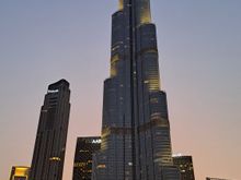 Burj Kalifa and part of Dubai mall taken just after sunset
