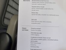 BA224 MSY-LHR supper menu (also BA120, BA226, BA292)