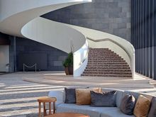 The spiral staircase in the morning sun