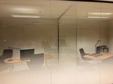 Personally I would have done the fading effect the other way, frosted in the upper half for more privacy 