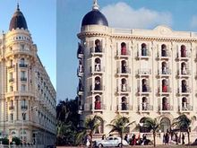 On the left the real Carlton, on the right the reproduction in the ad. Bluffing!