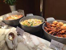 Chef’s station. Everything freshly cooked. 