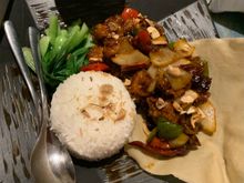 Kung Pao Chicken. In-room dining.