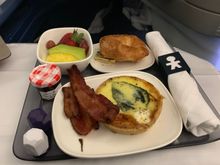 Quiche for breakfast before landing 