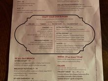 25 Degrees Menu