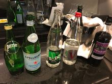 Always available:  mineral waters
