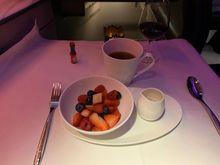 Why can't other majors serve this simple desert, fruit with rose syrup