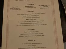 Pre theatre menu : starts serving from 17.30H