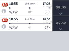 Flights on the 8th