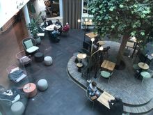 The grand atrium and part of the lobby