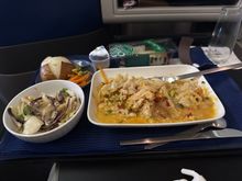 Partner described the chicken as looking like cat food. Tasted like nothing.