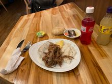 Food was really good. Chicken beef rice Yuka sodas