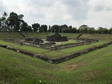 The temple was submerged by earth and ash from Mount Merapi Volcano