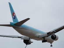 Korean Air 777-300ER, operating KE11 ICN-LAX