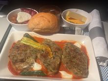 Vegetarian option from main menu. ‘Courgette fritters’. Absolute stodge. Could do way better here.