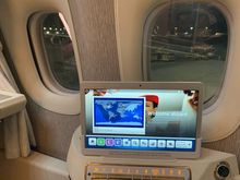 Tablet had gotten significantly bigger from other EK F seats. I LOVED the buttons below, too.