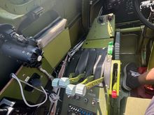 Captain’s throttles and various switches and radio controls 