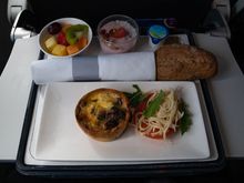 Warm mushroom & cheese quiche