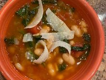 I had a late lunch so wasn’t too hungry. I made Tuscan bean soup and had that for dinner. 