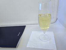 A glass of champagne from F
