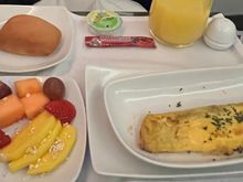 Omelette was inedible. Fruit was fine.