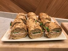 Fresh baguettes with chicken
There were also baguettes with beef pastrami and vegetarian friendly "broodje gezond" alternative