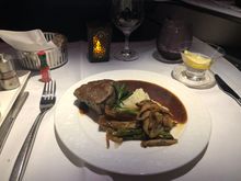 Beef filet with green peppercorn sauce
