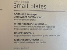 The menu