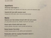 Business Class menu SFO-DOH Apr 2022