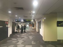 All the lounges are bunched together: Amex, Qantas, Air New Zealand and Priority Pass. 