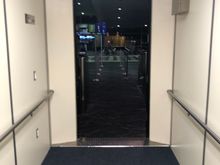 
I was first off the plane an out of 5he jet bridge to an empty terminal.
