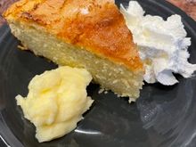 with a little home made lemon curd and whipped cream. 