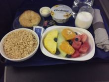 Cereal and yogurt breakfast