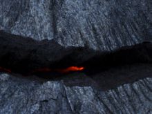 Lava was flowing just a few feet below my feet.