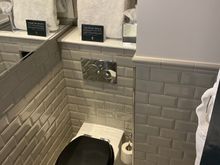 Toilet + heated towel rack