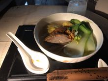 Excellent roast duck dumpling noodle soup