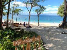 One of the two beaches at FS