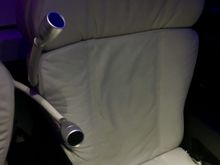 Behold, a new pristine white leather seat. 