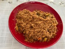 Pineapple fried rice with pork floss 