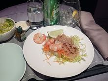 Thai style prawns salad with pomelo