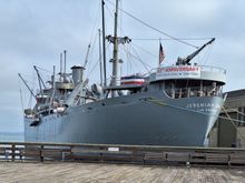 The USS Jeremiah, a World War II liberty ship. I settled for a photo as I wanted to visit the aircraft carrier USS Hornet!